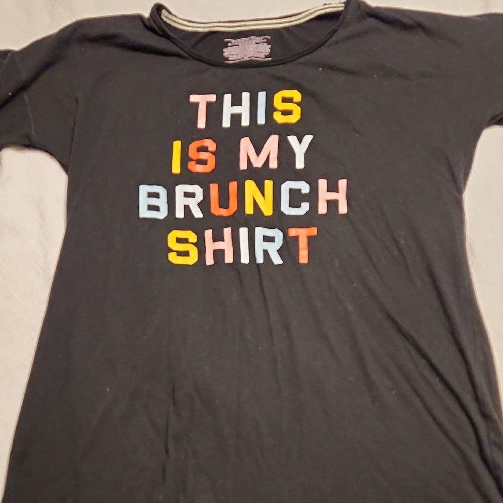 Victoria's Secret Black Brunch Shirt
